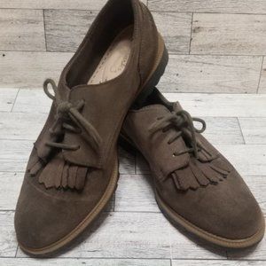 Clarks Somerset Suede Tassels Oxford Shoes Womens (Size 8.5 M) Brown 15190 (23)